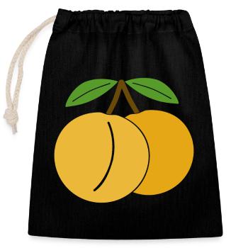 Mirabelle plum - Closable cotton gift bag (25x30cm) - black - Front