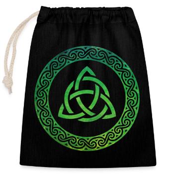 Celtic Knot - Closable cotton gift bag (25x30cm) - black - Front