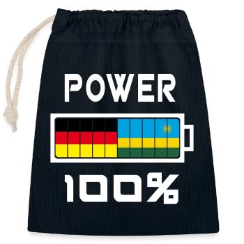 Deutschland und Ruanda Power 100% - Verschließbarer Geschenkbeutel aus Baumwolle (25x30cm) - Navy - Vorne