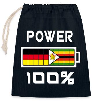 Deutschland und Simbabwe Power 100% - Closable cotton gift bag (25x30cm) - navy - Front