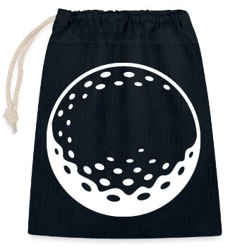 Golf Ball Golfer Cup Symbol Club - Verschließbarer Geschenkbeutel aus Baumwolle (25x30cm) - Navy - Vorne