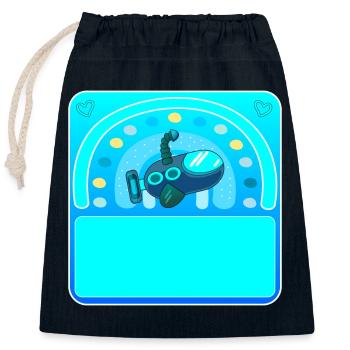 Cadeaux nominatifs - U-BOOT - CRÉEZ VOTRE PROPRE - Sac cadeau en coton avec cordon (25 x 30 cm) - bleu marine - Devant