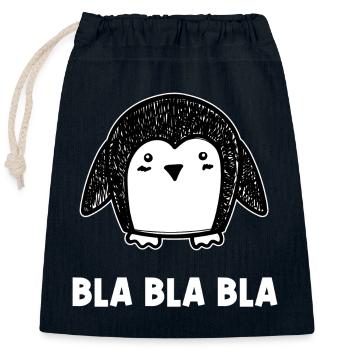 Tier Schnee Spruch Eis Vogel Pinguin Seevogel - Verschließbarer Geschenkbeutel aus Baumwolle (25x30cm) - Navy - Vorne