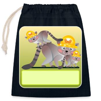 NOM CADEAUX MAISON CONSTRUCTION NEUVE RATONS LAVEURS - Sac cadeau en coton avec cordon (25 x 30 cm) - bleu marine - Devant