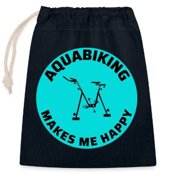 Aqua Cycling Swimming Pool Fitness Training Coach - Closable cotton gift bag (25x30cm) - navy - Front