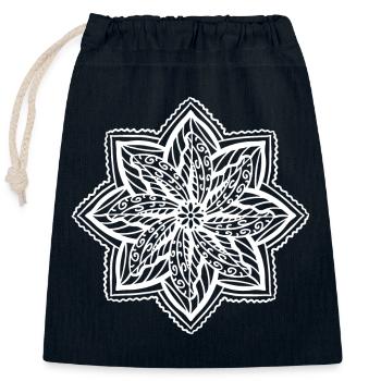 Mandala - Closable cotton gift bag (25x30cm) - navy - Front
