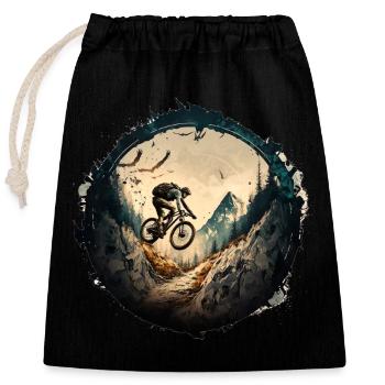 Mountain Bike BMX MTB Bike Street Trial Outdoor - Closable cotton gift bag (25x30cm) - black - Front