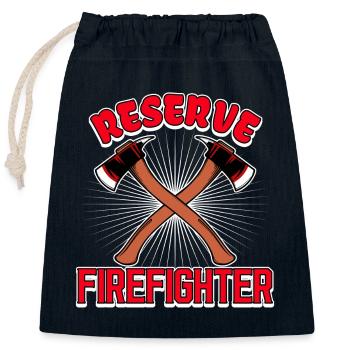 Feuerwehr Statement Brandschutz Berufsfeuerweh - Verschließbarer Geschenkbeutel aus Baumwolle (25x30cm) - Navy - Vorne