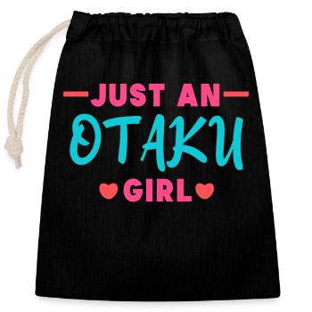 Pop Culture Japan Anime Manga Heart Statement - Sac cadeau en coton avec cordon (25 x 30 cm) - noir - Devant