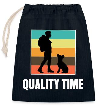 Nature Hikers Hiking Mountain Peaks Statement Tours - Closable cotton gift bag (25x30cm) - navy - Front