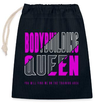 Bodybuilding Königin - Verschließbarer Geschenkbeutel aus Baumwolle (25x30cm) - Navy - Vorne