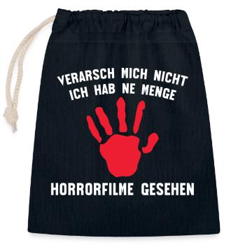 Kino Filme Movies Statement Theater Streaming - Verschließbarer Geschenkbeutel aus Baumwolle (25x30cm) - Navy - Vorne