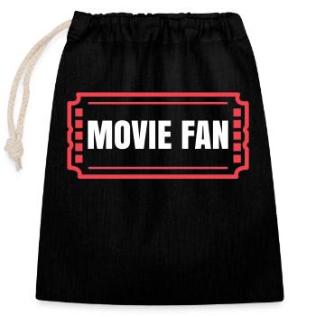 Kino Theater Streaming Movies Filmabend Statement - Verschließbarer Geschenkbeutel aus Baumwolle (25x30cm) - Schwarz - Vorne