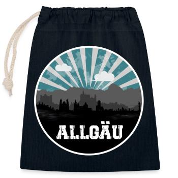 Allgäu Blue Hour Skyline - Closable cotton gift bag (25x30cm) - navy - Front