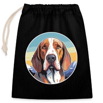Bruno Jura Hund Rasse Cartoon Kawaii Watercol - Verschließbarer Geschenkbeutel aus Baumwolle (25x30cm) - Schwarz - Vorne