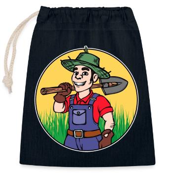 Bauer Job Arbeit Angestellter Karriere Artbeiter - Verschließbarer Geschenkbeutel aus Baumwolle (25x30cm) - Navy - Vorne