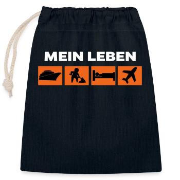 Workaholic Job Statement Karriere Arbeiter - Verschließbarer Geschenkbeutel aus Baumwolle (25x30cm) - Navy - Vorne