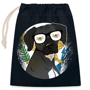American Virgin Islands - Closable cotton gift bag (25x30cm) - navy - Front