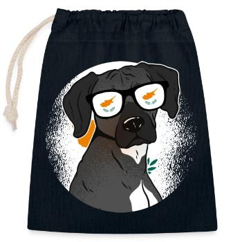 Zypern - Verschließbarer Geschenkbeutel aus Baumwolle (25x30cm) - Navy - Vorne