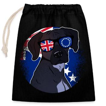 Cook (Îles) - Sac cadeau en coton avec cordon (25 x 30 cm) - noir - Devant