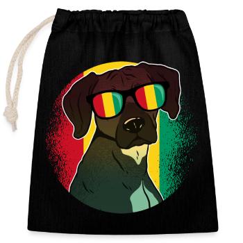 Guinée - Sac cadeau en coton avec cordon (25 x 30 cm) - noir - Devant