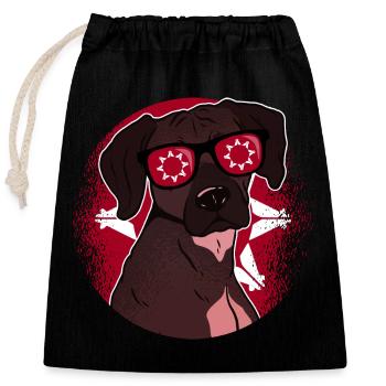 Lakota - Sac cadeau en coton avec cordon (25 x 30 cm) - noir - Devant