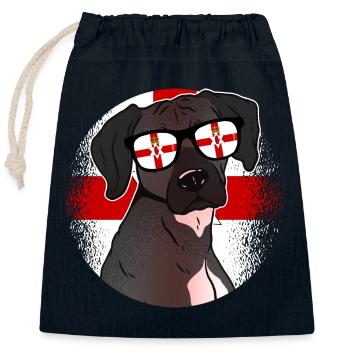 Irlande du Nord - Sac cadeau en coton avec cordon (25 x 30 cm) - bleu marine - Devant