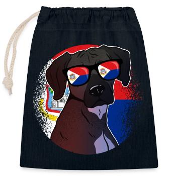 Sint Maarten - Verschließbarer Geschenkbeutel aus Baumwolle (25x30cm) - Navy - Vorne