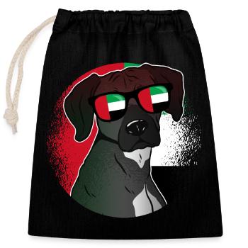 United Arab Emirates - Closable cotton gift bag (25x30cm) - black - Front