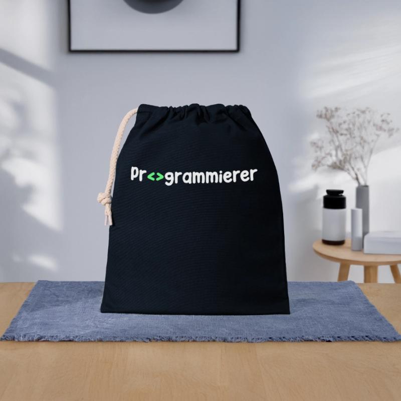 Programmer, Geek, Scripting, Code, Nerd Closable cotton gift bag (25x30cm)