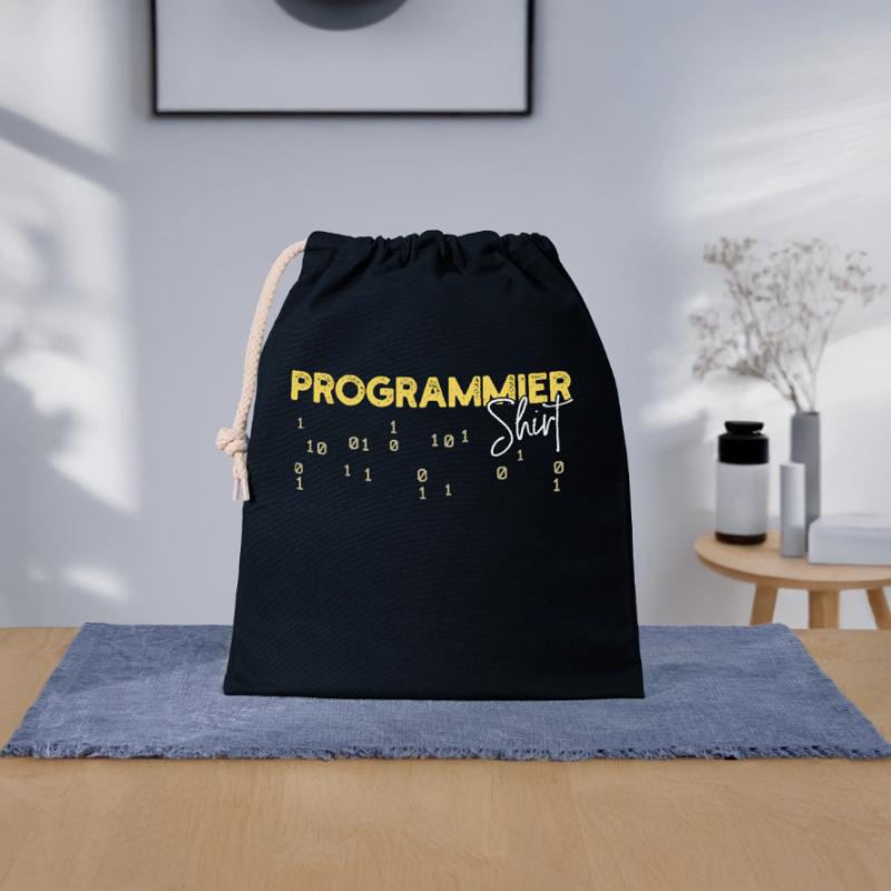 Developer Statement Coden Scripting Web Developer Closable cotton gift bag (25x30cm)
