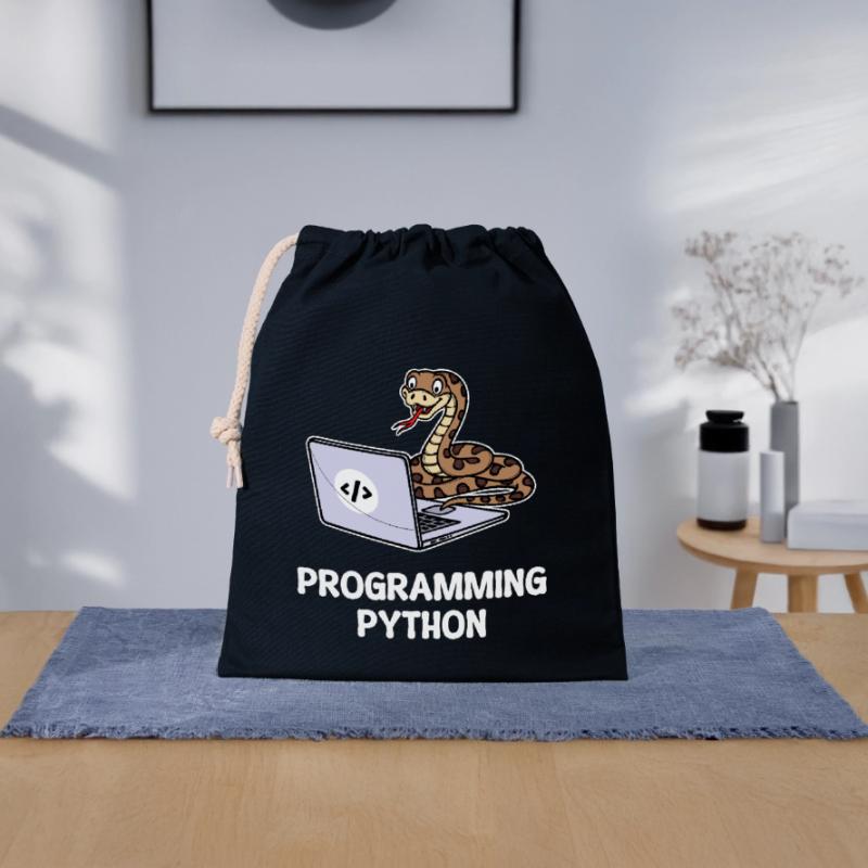 Scripting Programmer Computer Debug Developer Closable cotton gift bag (25x30cm)