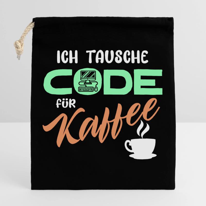 Code Developer Statement Programmierer Computer Verschließbarer Geschenkbeutel aus Baumwolle (25x30cm)
