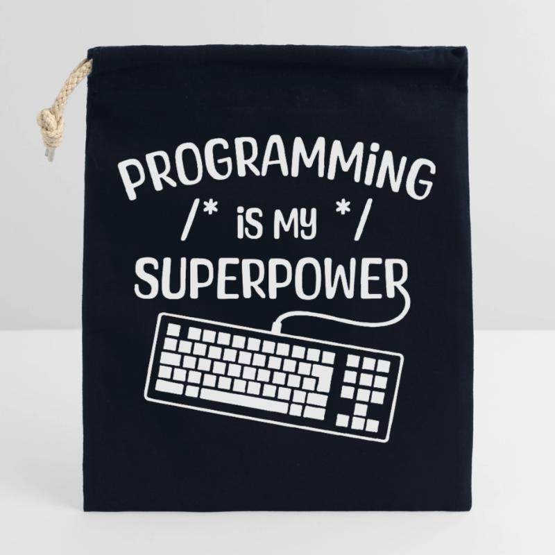 Computerfreak Developer Statement Coden Informatik Verschließbarer Geschenkbeutel aus Baumwolle (25x30cm)