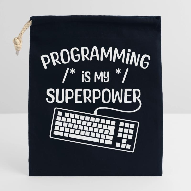 Déclaration du développeur Computerfreak Codage informatique Sac cadeau en coton avec cordon (25 x 30 cm)