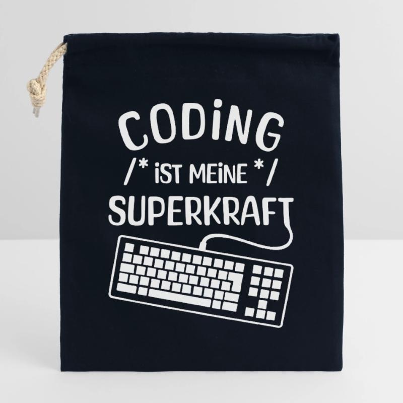 Instruction de script de code Développeur Computergeek Sac cadeau en coton avec cordon (25 x 30 cm)