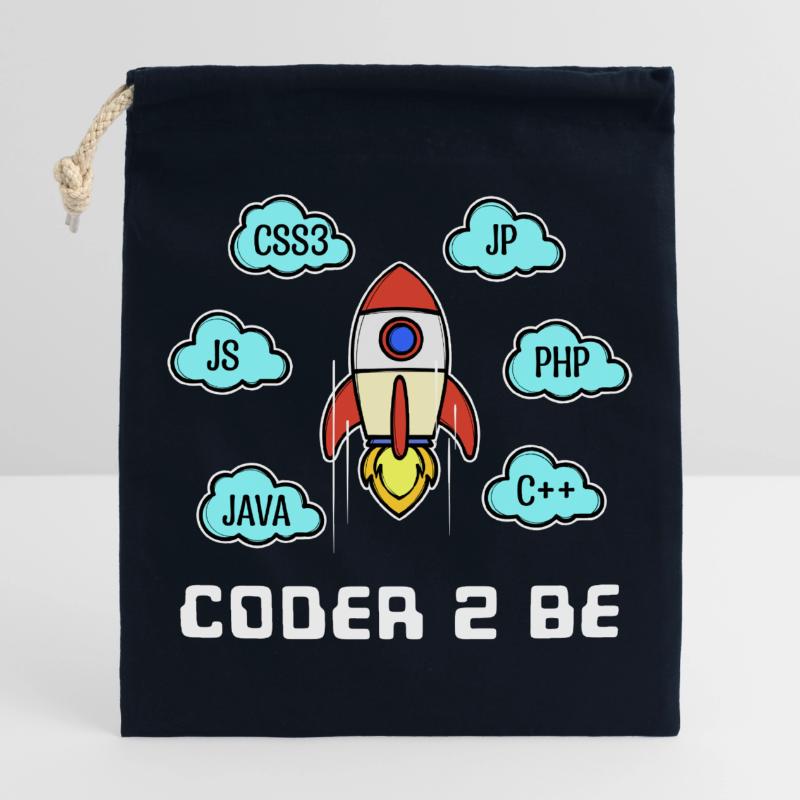 Déclaration du développeur Css Php Java C++ Programmeur Sac cadeau en coton avec cordon (25 x 30 cm)