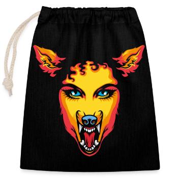 Stay Wild - Closable cotton gift bag (25x30cm) - black - Front