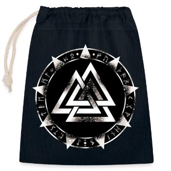 Wotansknoten, Odin, Wikinger, nordisch, norse - Verschließbarer Geschenkbeutel aus Baumwolle (25x30cm) - Navy - Vorne
