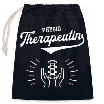 Therapeutin Physiotherapie Physio Osteopathin - Verschließbarer Geschenkbeutel aus Baumwolle (25x30cm) - Navy - Vorne
