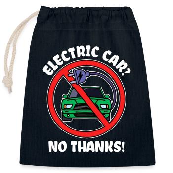 Refueling Electrical Energy E-car Electricity Statement - Closable cotton gift bag (25x30cm) - navy - Front