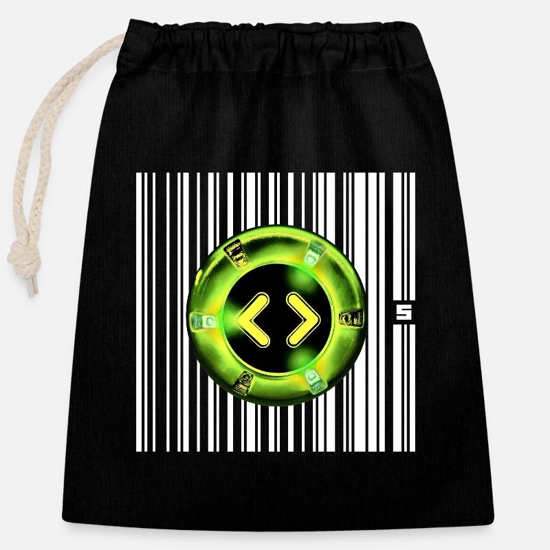 SPOT - BEREIT - Verschließbarer Geschenkbeutel aus Baumwolle (25x30cm) - Schwarz