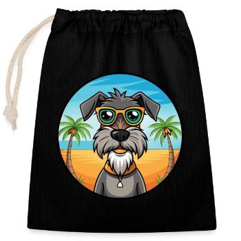 Deutscher Wachtelhund Hunderasse Cartoon Sonnenbrille - Verschließbarer Geschenkbeutel aus Baumwolle (25x30cm) - Schwarz - Vorne
