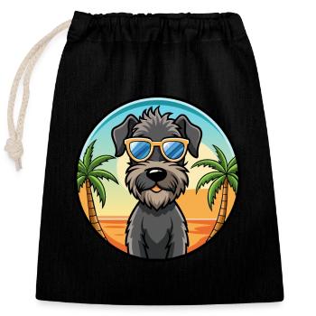 Kerry Blue Terrier Hunderasse Cartoon Sonnenbrille - Verschließbarer Geschenkbeutel aus Baumwolle (25x30cm) - Schwarz - Vorne