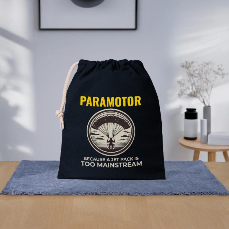 Paramotor Pilot Paramotoring Powered Paraglider Closable cotton gift bag (25x30cm)