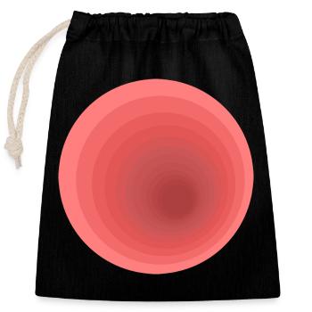 Abstract gradient design - Closable cotton gift bag (25x30cm) - black - Front