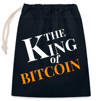 King of Bitcoin Chart - Closable cotton gift bag (25x30cm) - navy - Front