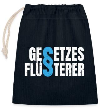 Gesetzesflüsterer Anwalt Richter Paragraph Gesetz - Verschließbarer Geschenkbeutel aus Baumwolle (25x30cm) - Navy - Vorne