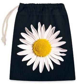 Gänseblümchen - Verschließbarer Geschenkbeutel aus Baumwolle (25x30cm) - Navy - Vorne