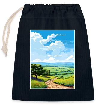 Quantock Hills Aonb Vintage Reiseposter Souvenir - Verschließbarer Geschenkbeutel aus Baumwolle (25x30cm) - Navy - Vorne